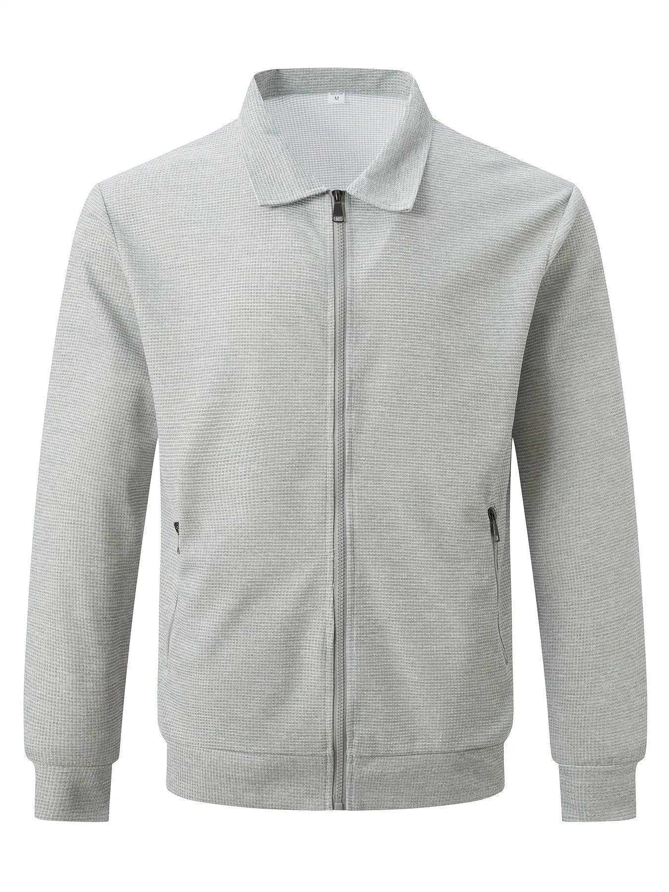 Casual Jacket - Solid Color - Light Elastic Polyester - Ideal for Everyday Use