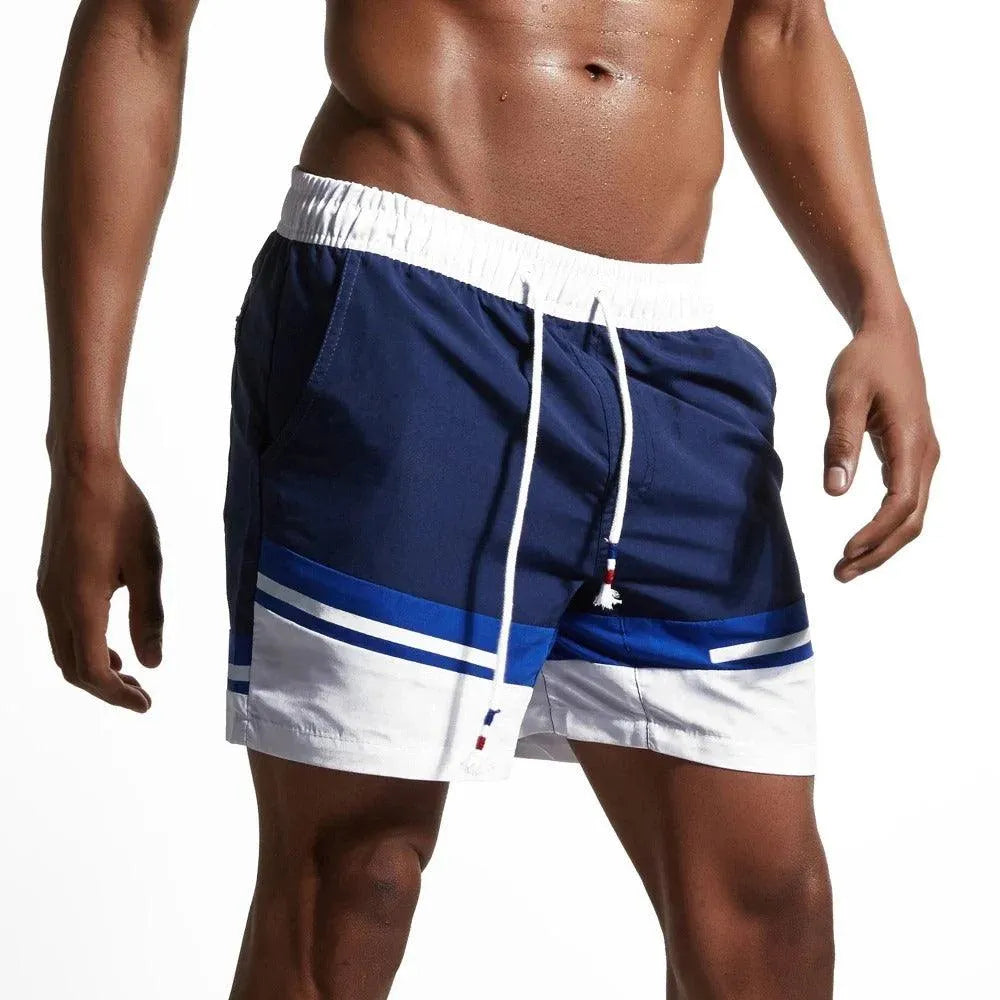 Stylish Striped Men's Swim Shorts