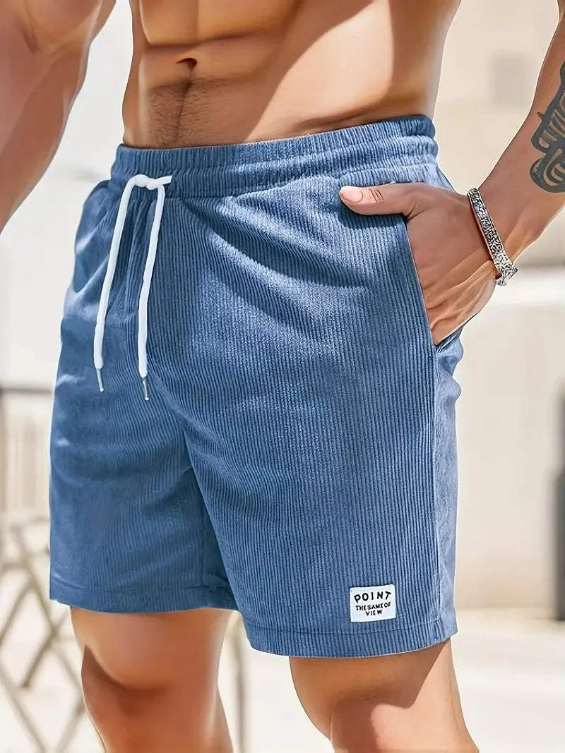 Men's Shorts - Sporty - Elasticated Waistband and Adjustable Drawstring - Ideal for Sports Activities