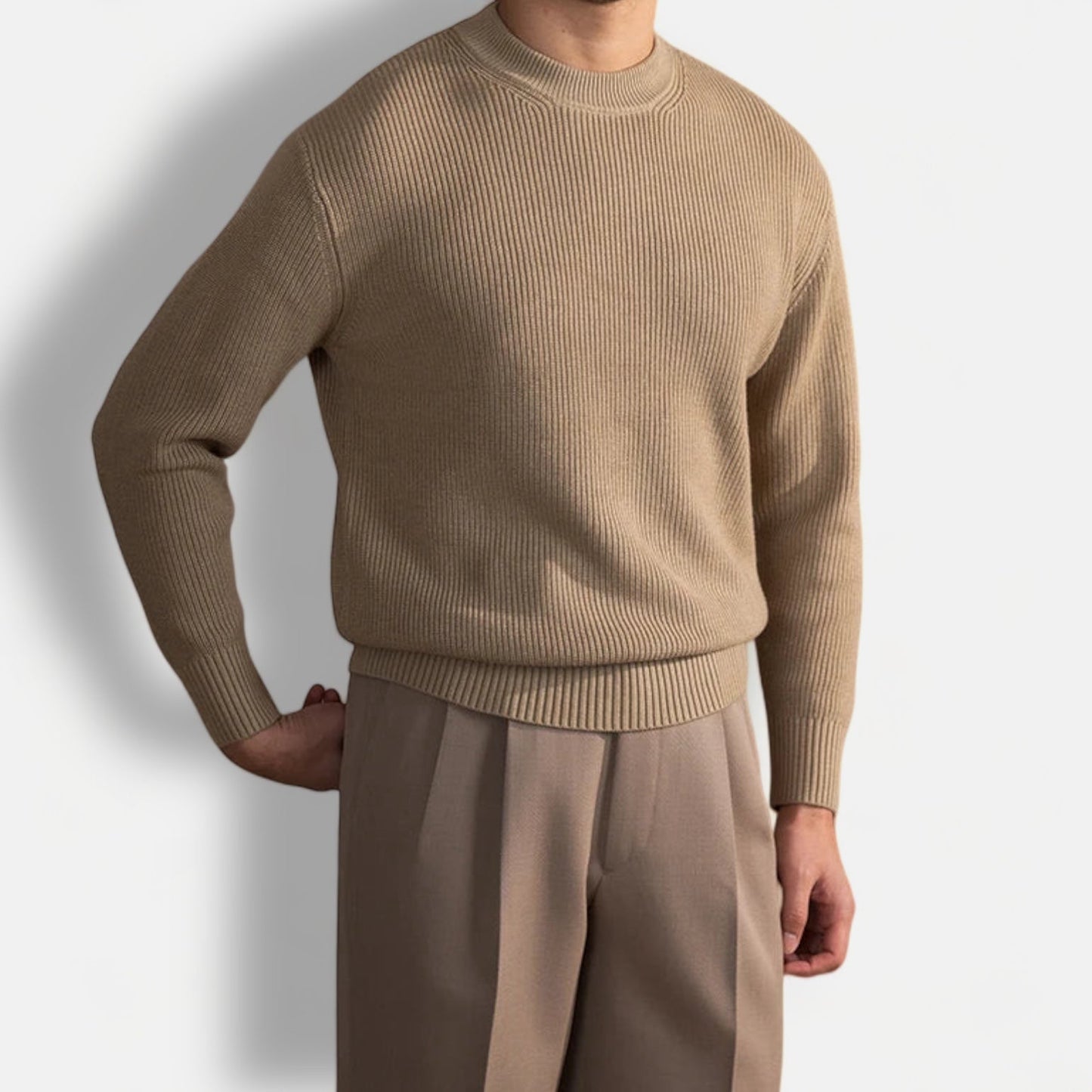 Autumn Warm Wool Sweater | High Quality Materials - Warm and Cozy - Autumn - Ideal for Formal and Informal Occasions