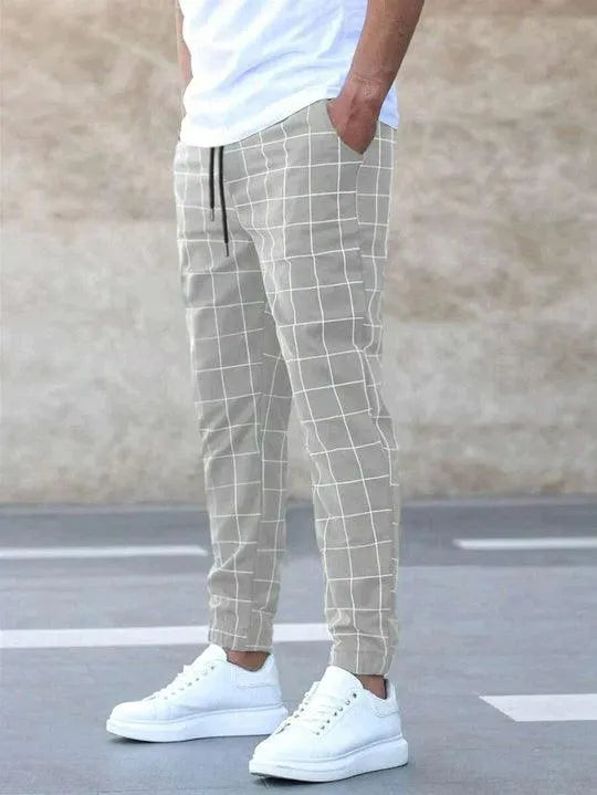 Checked Stretch Trousers - Timeless - Stretch Fabric - Perfect for Work and Leisure