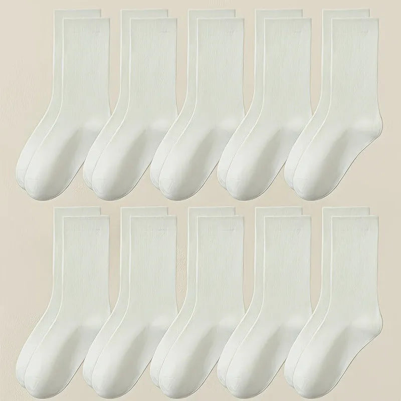 Crew Socks - Plain - Soft & Breathable - Ideal for Everyday Use