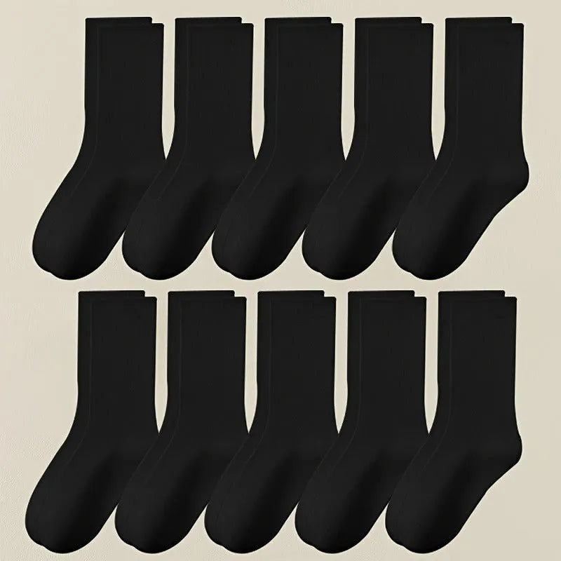 Crew Socks - Plain - Soft & Breathable - Ideal for Everyday Use