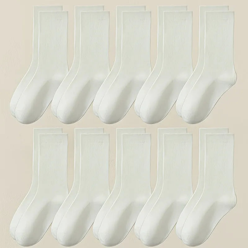 Crew Socks - Plain - Soft & Breathable - Ideal for Everyday Use