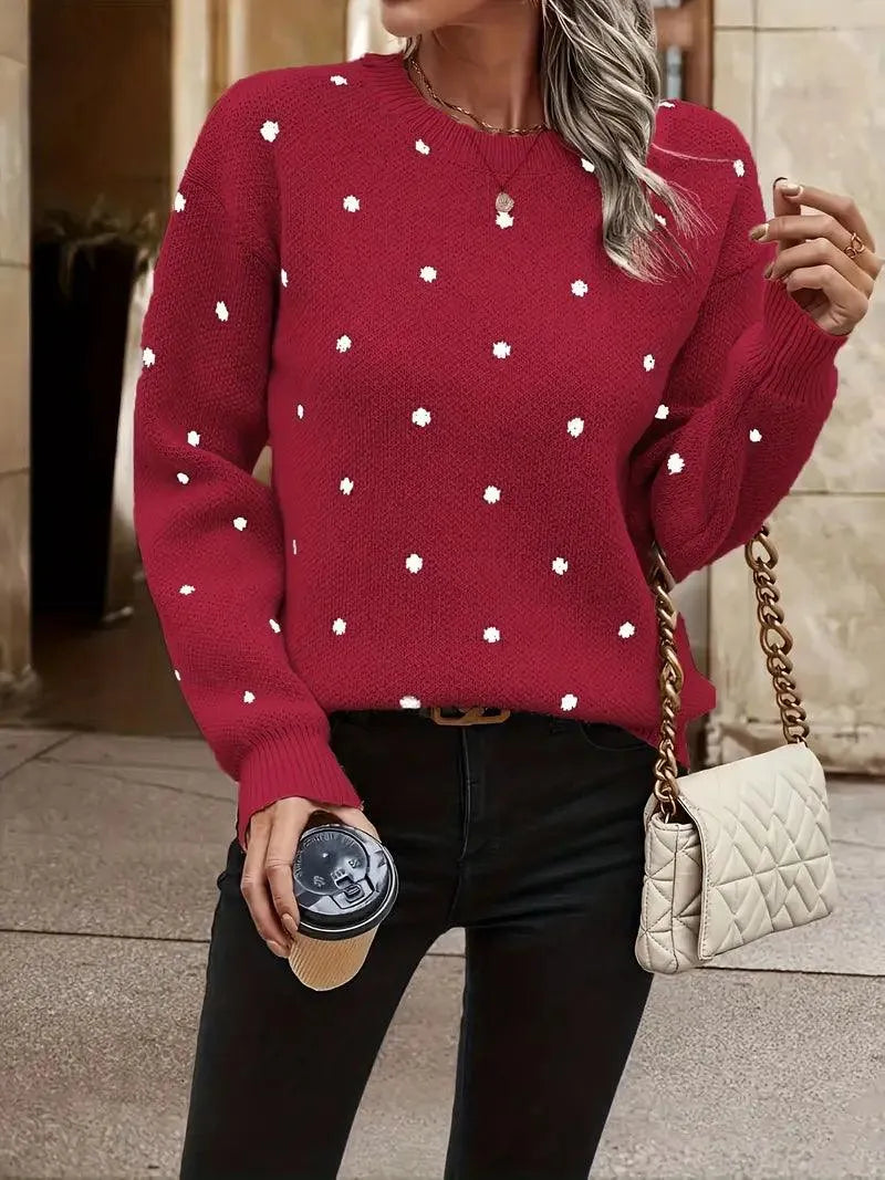 Knitted Sweater - Playful - Soft - Ideal for Fall and Winter