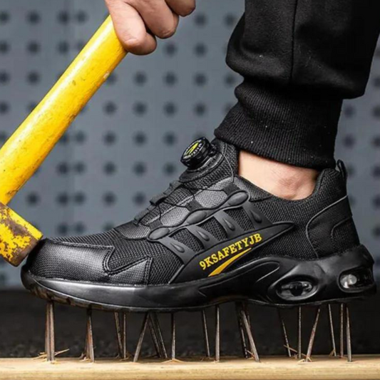 Work Shoes - Black - Steel Toe - S3 Safety Shoe - Perfect for Safety in the Workplace