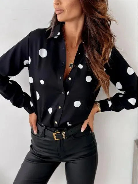 Blouse Women - With Dots - High Quality Cotton - Perfect for Formal and Informal Occasions