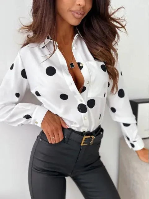 Blouse Women - With Dots - High Quality Cotton - Perfect for Formal and Informal Occasions