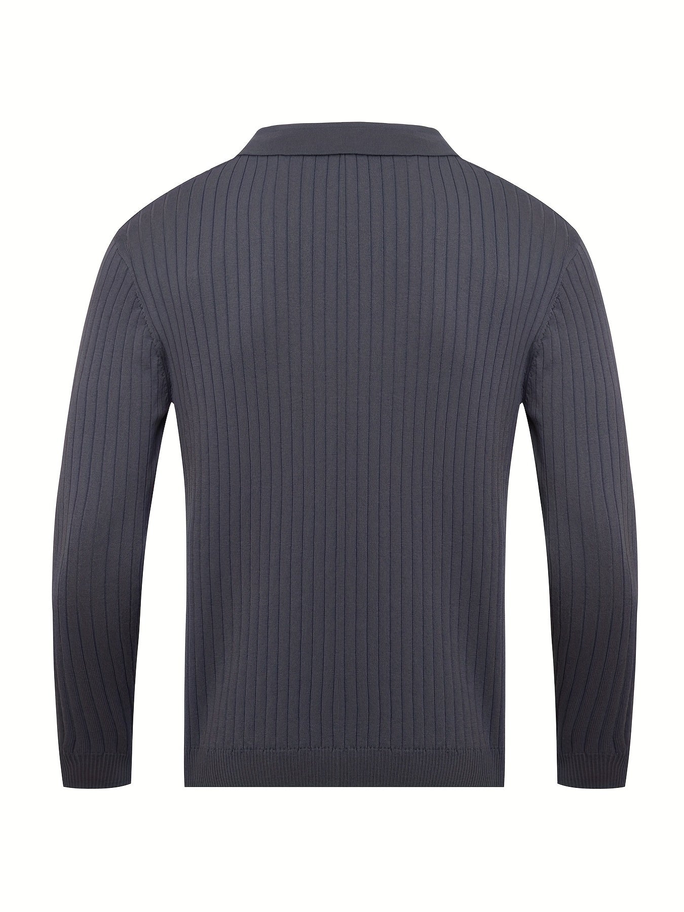 Men's Polo Sweater Merino Wool V-Neck - Stylish Lapel - Regular Fit - Aristone - AR 12 - Essential in Multiple Colors