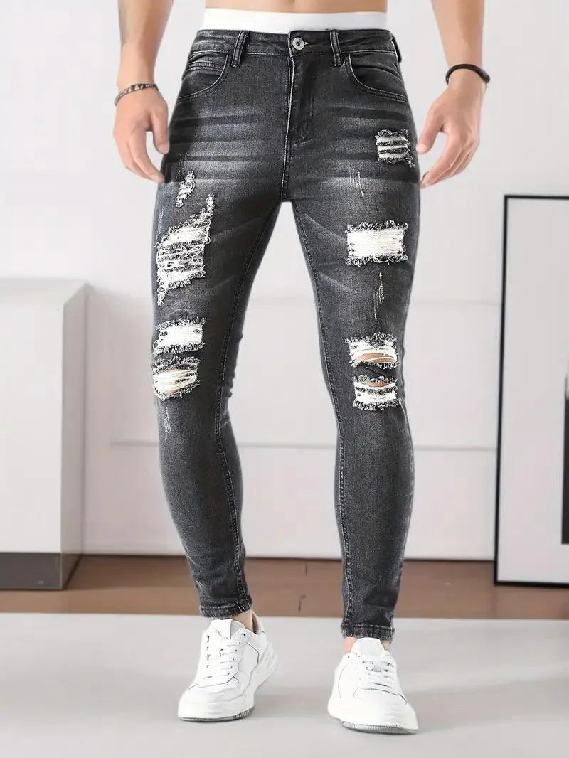 Casual Jeans Men - Ripped - High Quality Denim - Ideal for Everyday Use