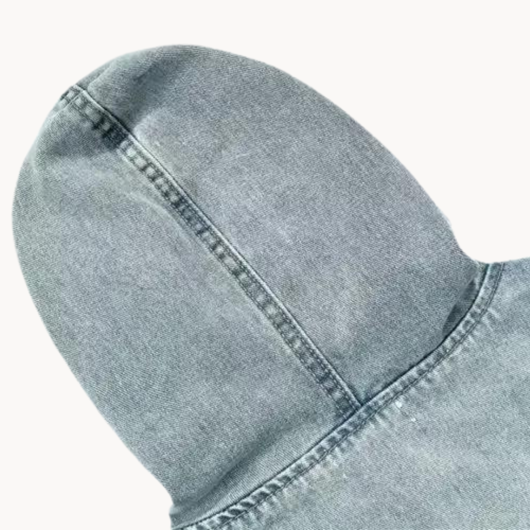 Urban Denim Hoodie Men in Vintage Style - Stylish Everyday Wear for Men