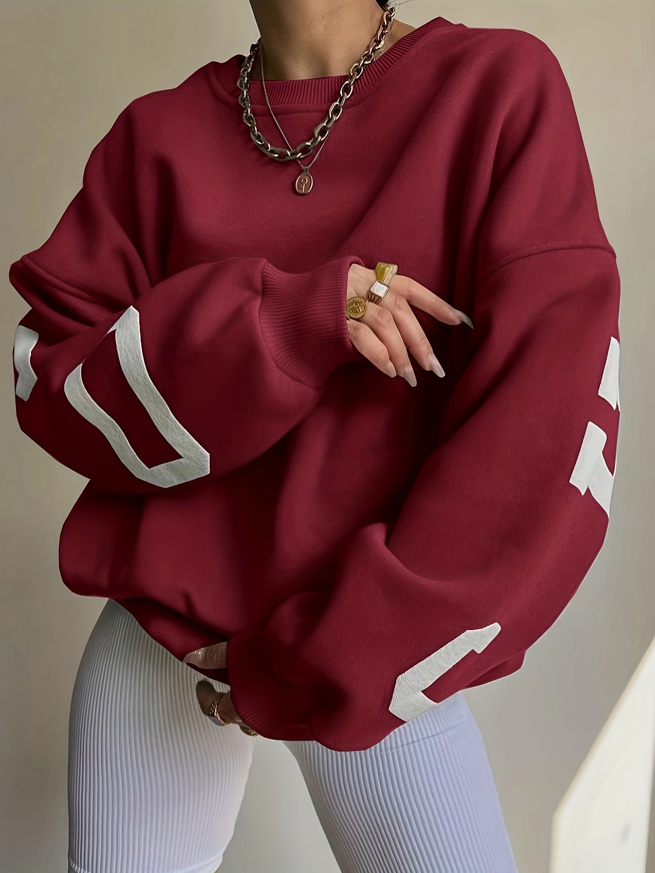 Women's Sweater / Jumper with letter print | casual - long sleeves - round neck - Perfect for autumn