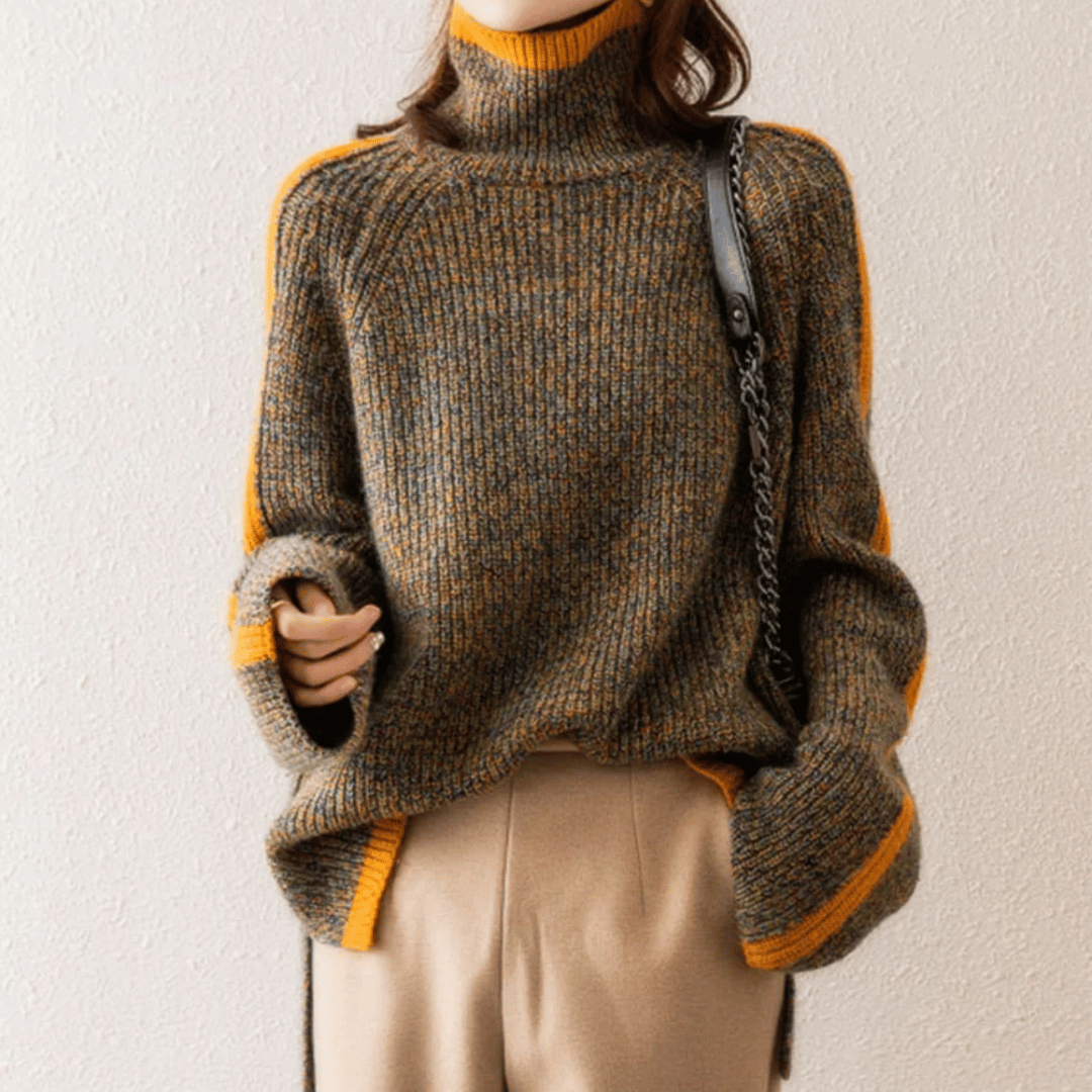 Ravelyn Melange Knit Turtleneck