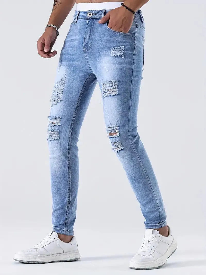 Casual Jeans Men - Ripped - High Quality Denim - Ideal for Everyday Use