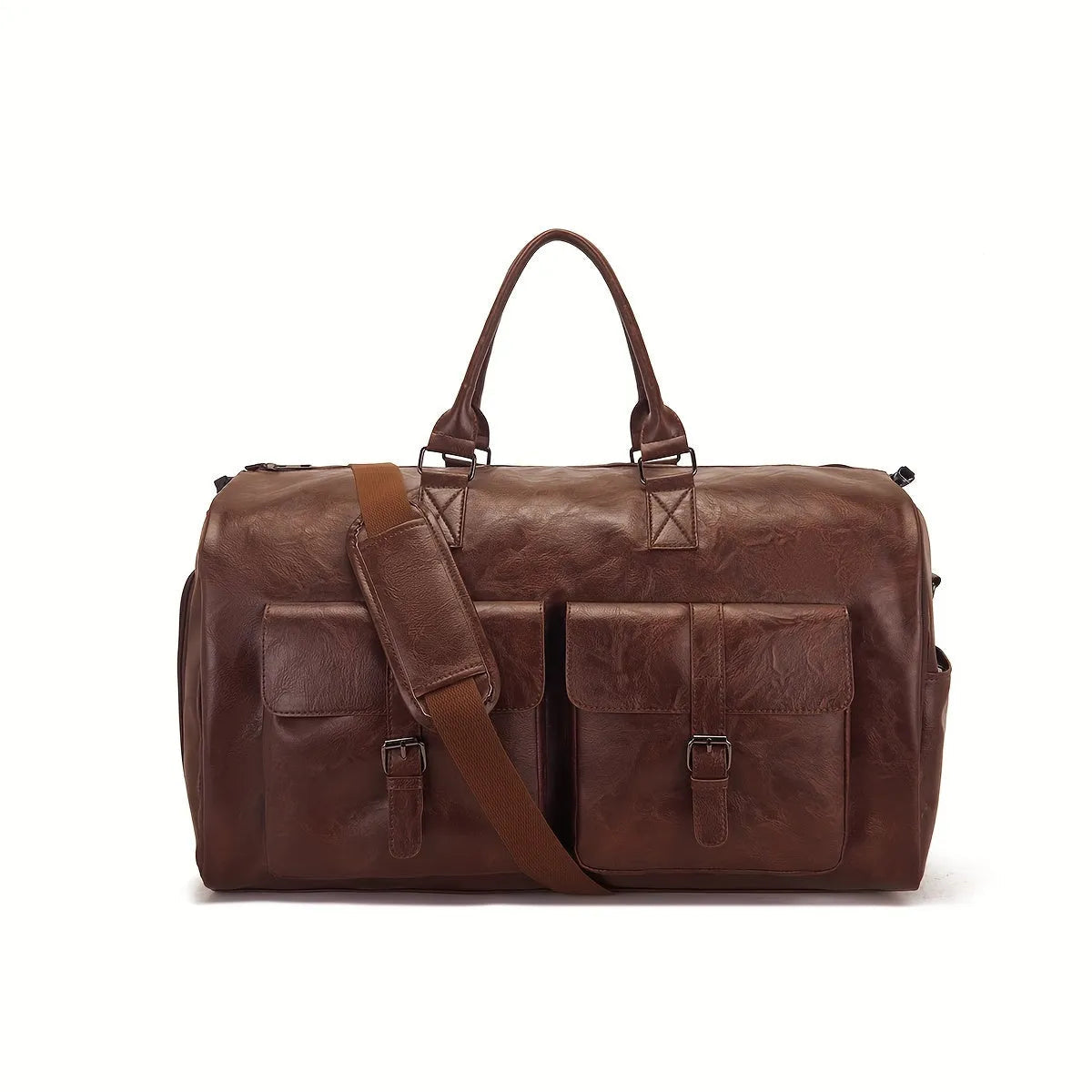 Travel Bag - Luxury - High Quality Leather, Multiple Storage Compartments - Ideal for Business Travel or Weekend Getaways