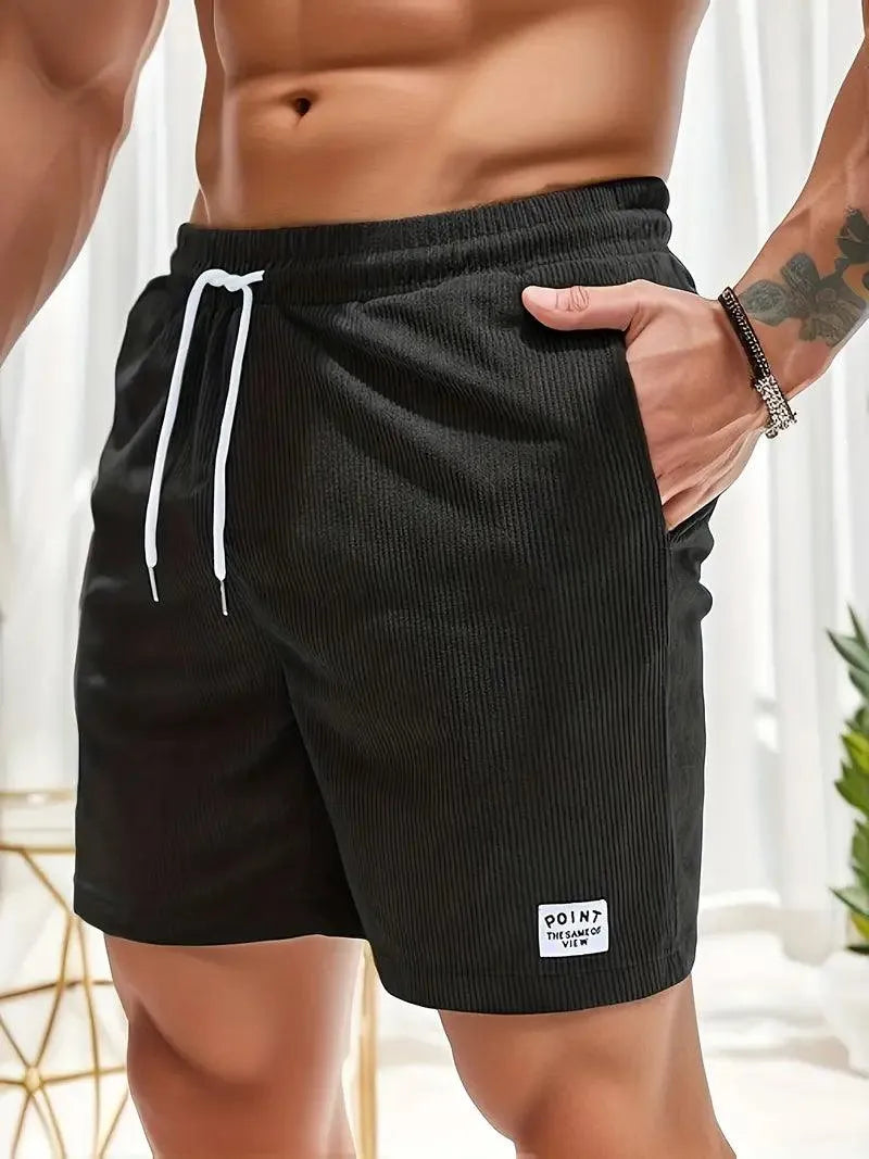 Men's Shorts - Sporty - Elasticated Waistband and Adjustable Drawstring - Ideal for Sports Activities