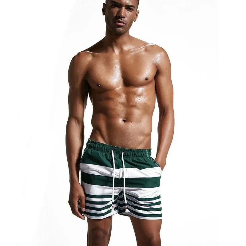 Stylish Striped Men's Swim Shorts