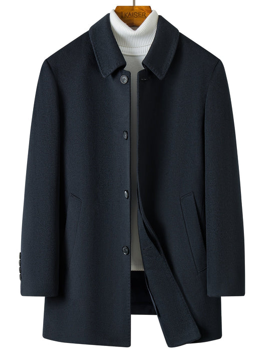 Wool Blend Overcoat Casual Medium Length - Regular Fit - Kaiser Mode - KM 58 - Essential in Multiple Colors