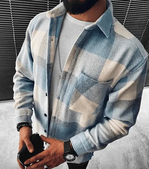 Men's Shirt - Checked Pattern - High Quality Material - Perfect for Casual Look