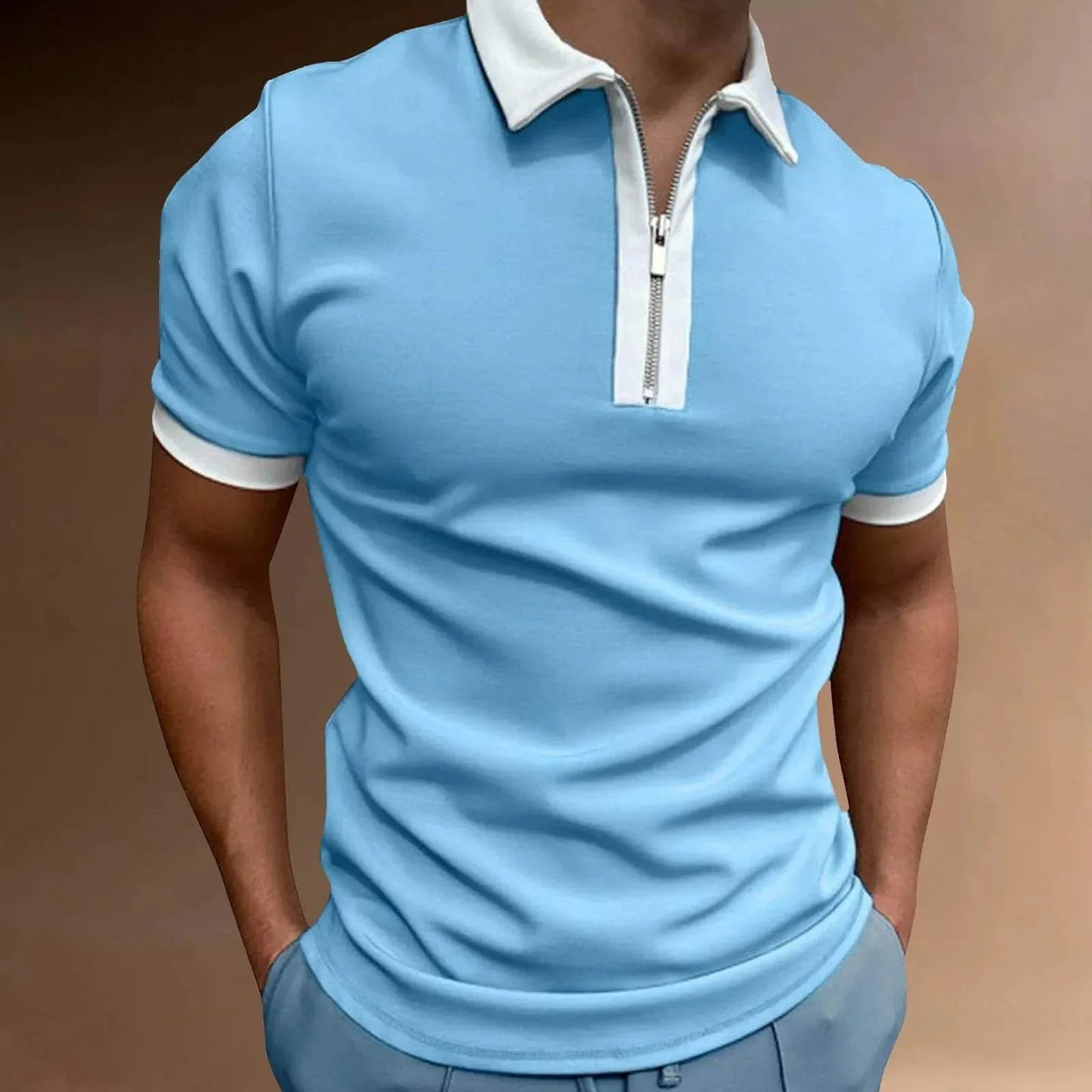 Men's Polo Shirt with Zipper