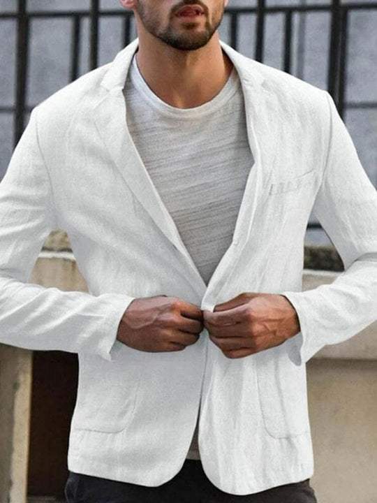 Men's Blazer - Casual - Breathable Linen - Perfect for Summer Occasions