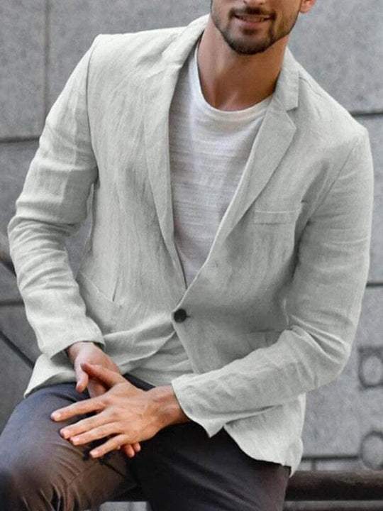 Men's Blazer - Casual - Breathable Linen - Perfect for Summer Occasions