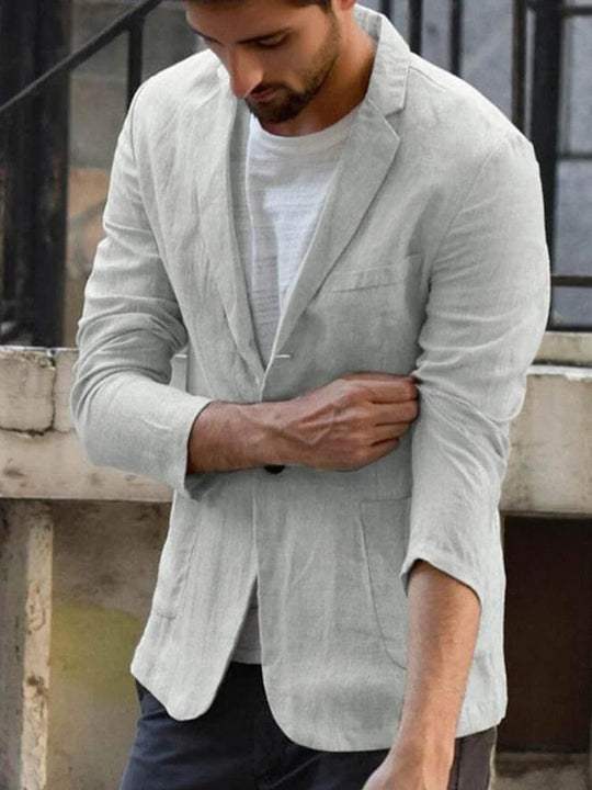 Men's Blazer - Casual - Breathable Linen - Perfect for Summer Occasions