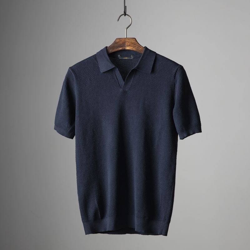 Knitted Breathable Men's Polo