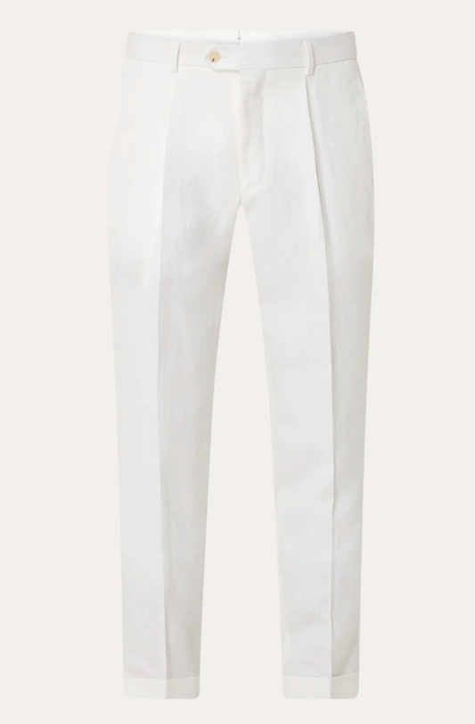 Comfortable Trousers White - Regular Fit - Puento Fortade - TP 03 - Essential White