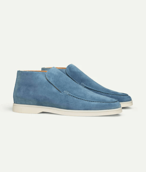 Komfortable høj ruskind loafers lyseblå - Regular Fit - Puento Fortade - TP 13 - Essential lyseblå