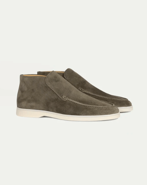 Komfortable høj ruskind Loafers Grøn Brun - Regular Fit - Puento Fortade - TP 12 - Essential Grøn Brun