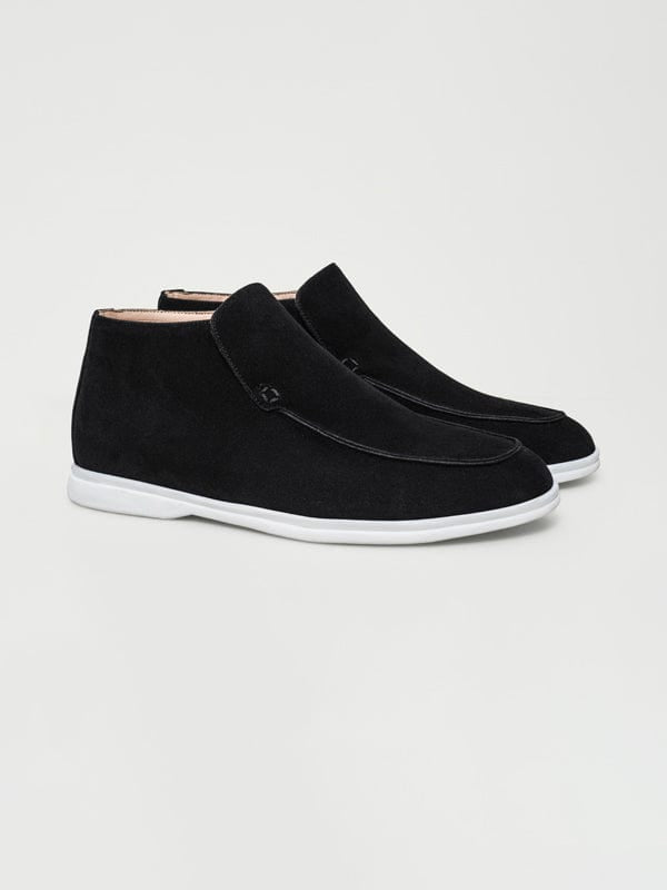 Komfortable høj ruskind Loafers Sort - Regular Fit - Puento Fortade - TP 14 - Essential Black