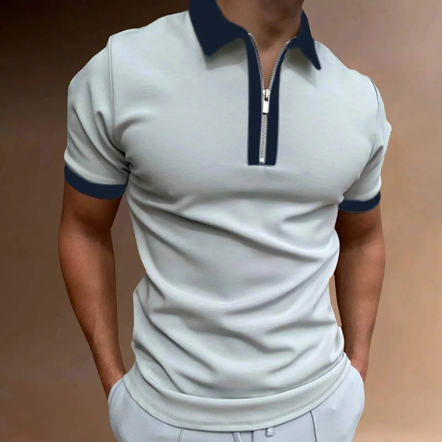 Men's Polo Shirt with Zipper