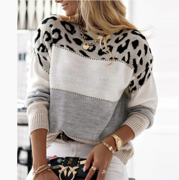 Layla | Leopard Women's Sweater | A Warm & Stylish Sweater For Fall