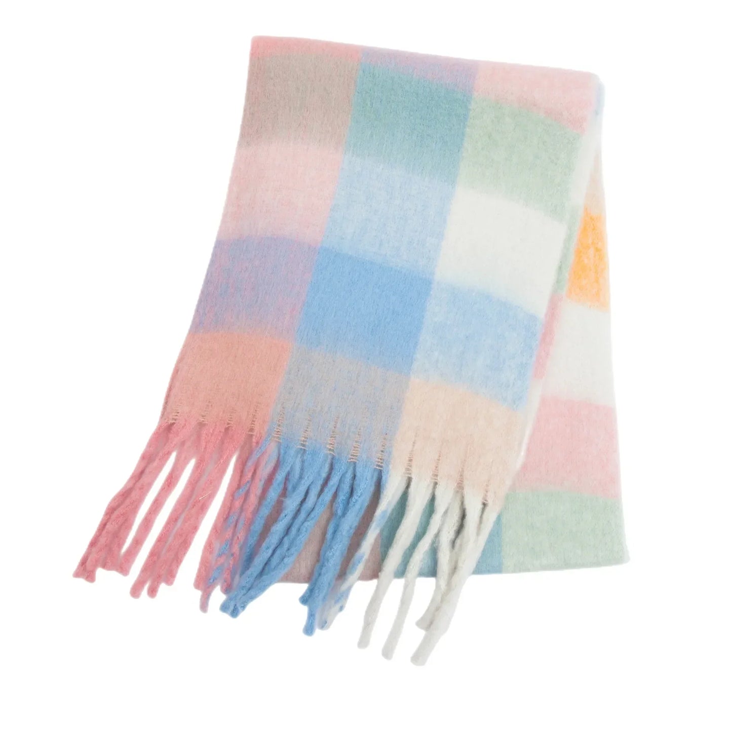 Scarvello | Thick Warm Cashmere Rainbow Scarf