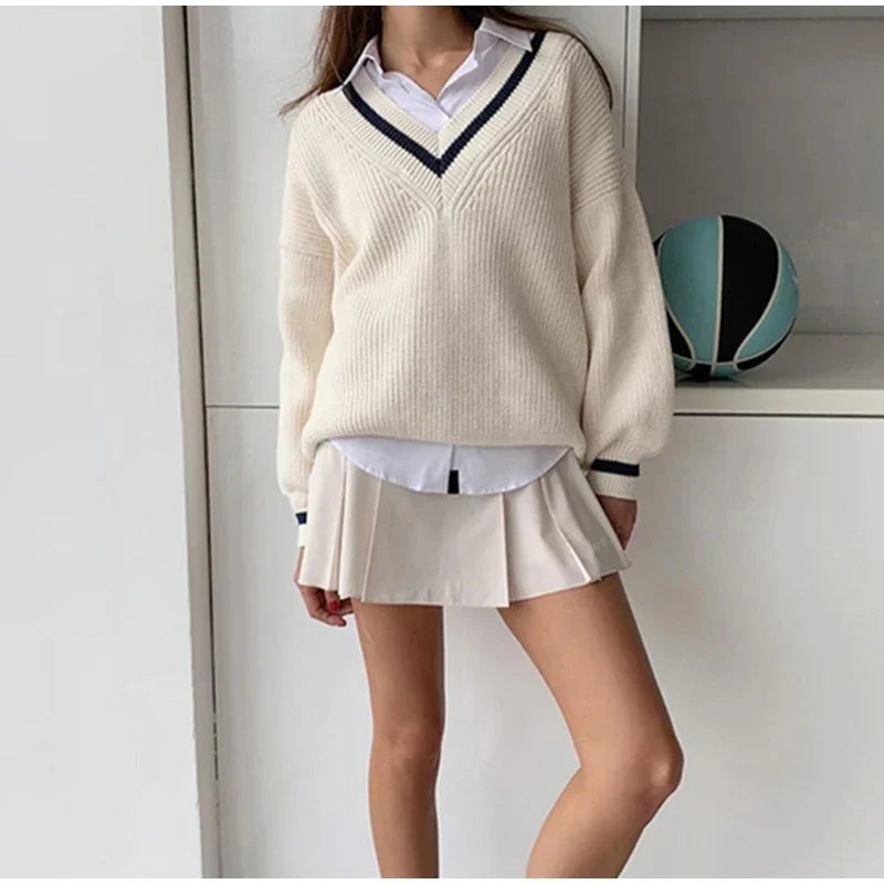 Sweater Women, V-Neck Sweater | Classic - Comfortable - Ideal for Fall/Winter