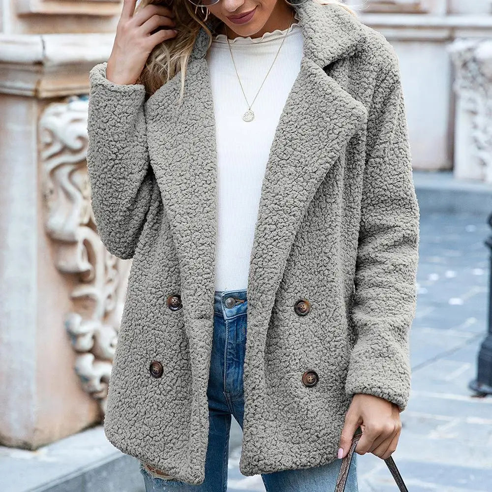 Short Teddy Jacket | Brown - Fluffy and Trendy