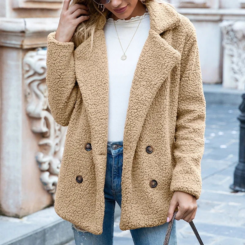 Short Teddy Jacket | Brown - Fluffy and Trendy