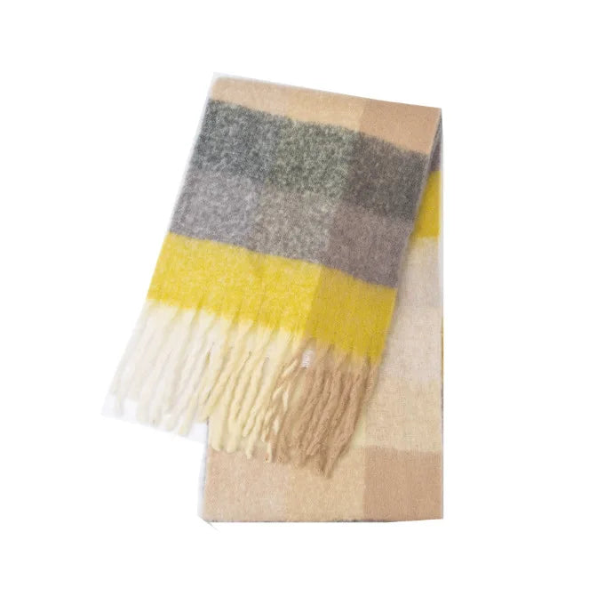 Scarvello | Thick Warm Cashmere Rainbow Scarf