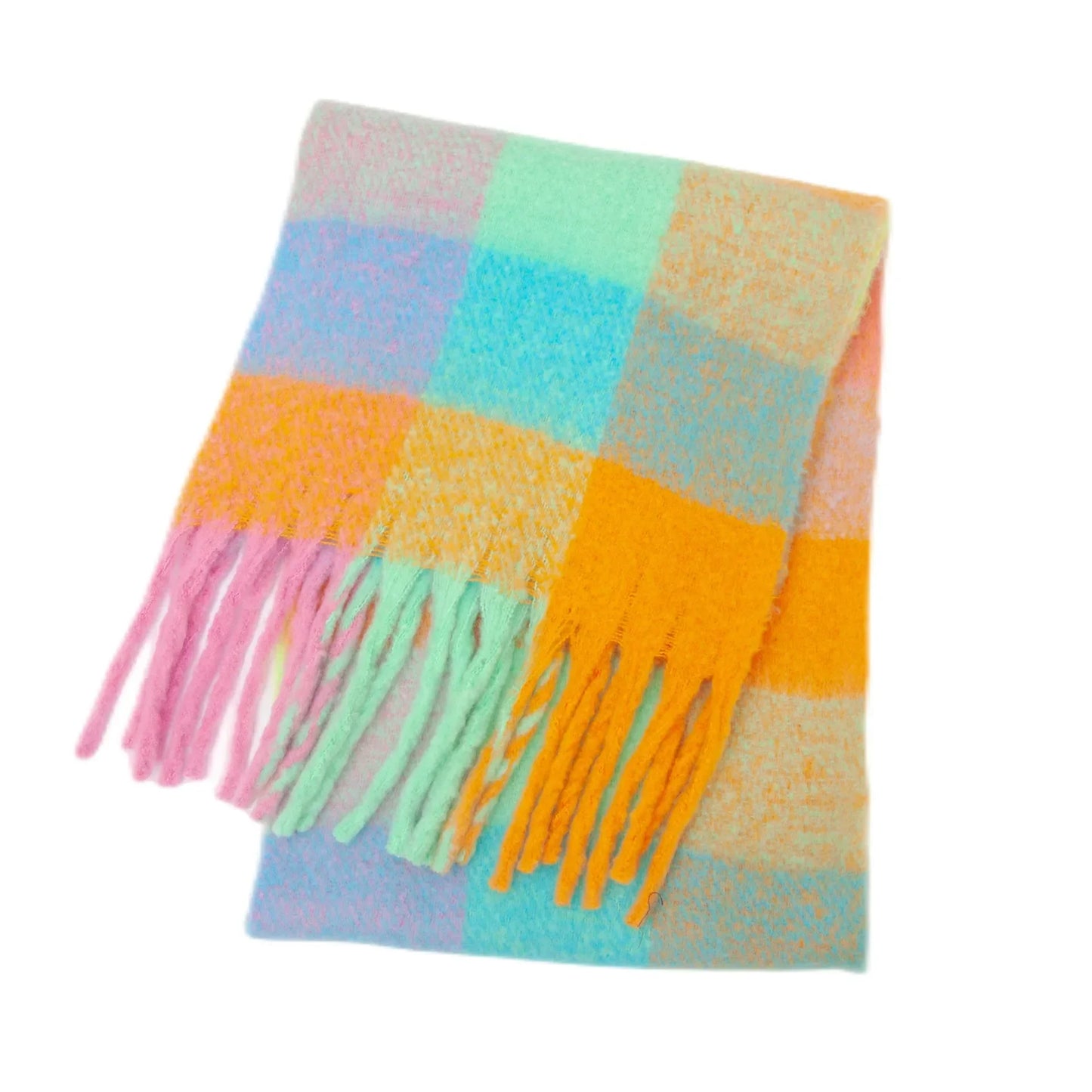 Scarvello | Thick Warm Cashmere Rainbow Scarf