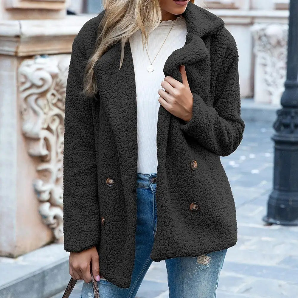 Short Teddy Jacket | Brown - Fluffy and Trendy