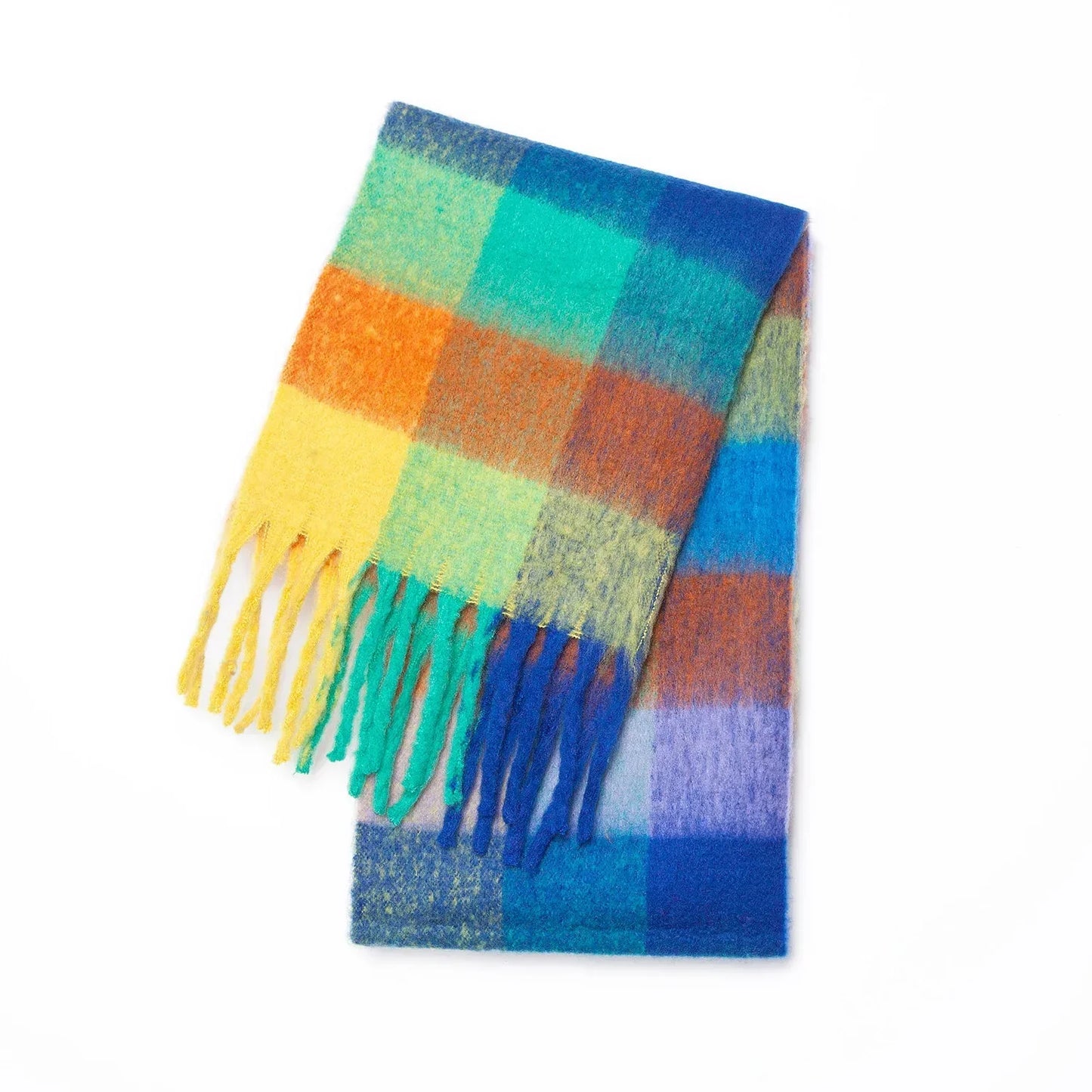 Scarvello | Thick Warm Cashmere Rainbow Scarf