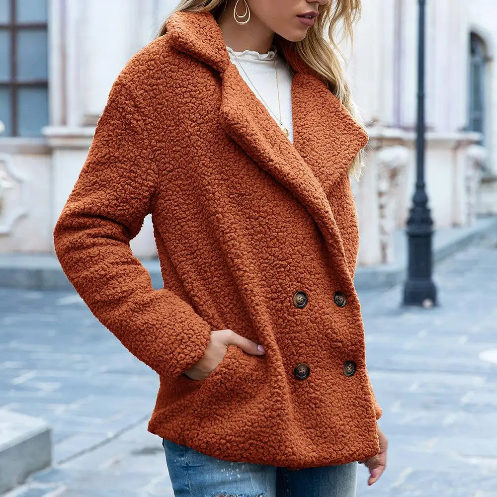 Short Teddy Jacket | Brown - Fluffy and Trendy