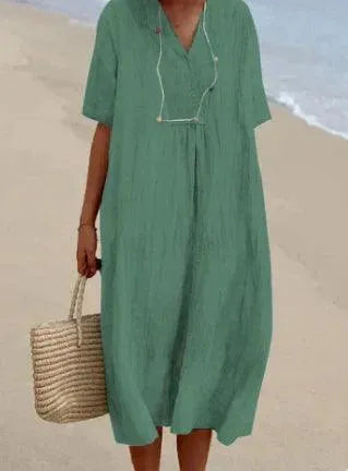 Linen Dress - ROELA - Timeless Design, Lightweight, Fitted - Perfect for Summer and Spring