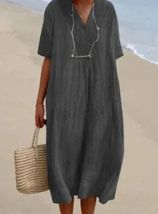 Linen Dress - ROELA - Timeless Design, Lightweight, Fitted - Perfect for Summer and Spring