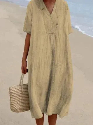 Linen Dress - ROELA - Timeless Design, Lightweight, Fitted - Perfect for Summer and Spring