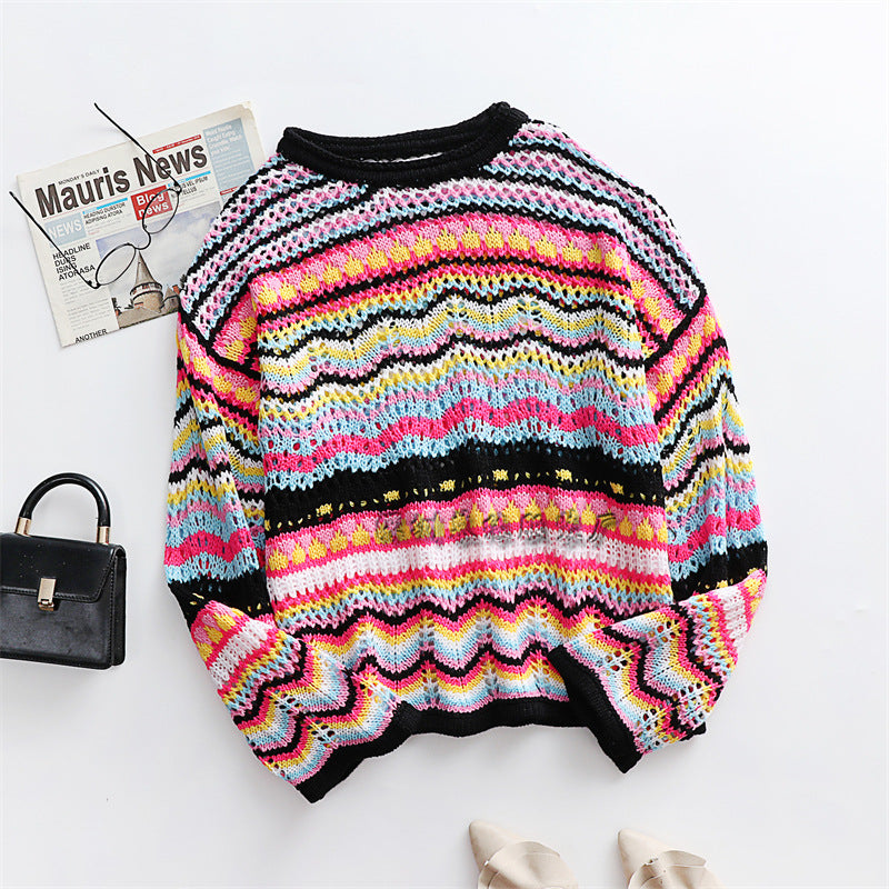 Sweater Women, Knitted Sweater | Striped - Trendy - Ideal for Casual Style