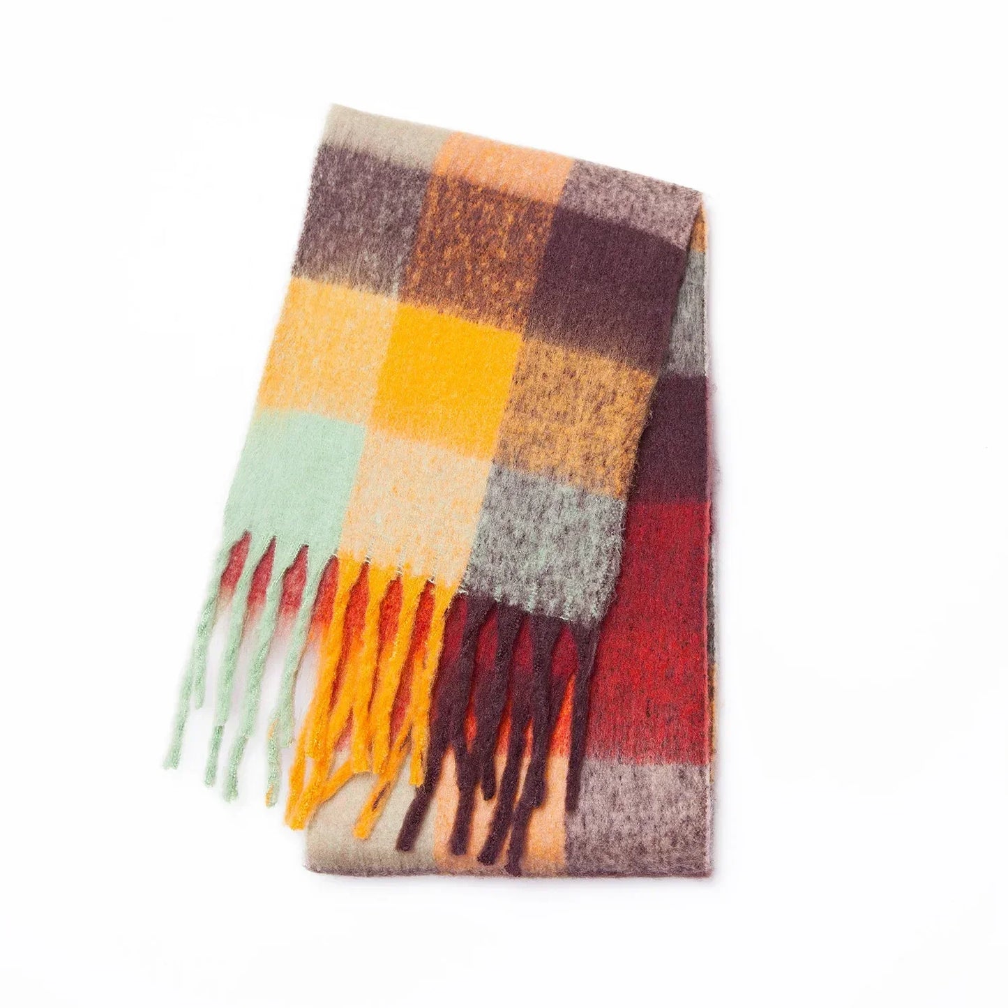 Scarvello | Thick Warm Cashmere Rainbow Scarf