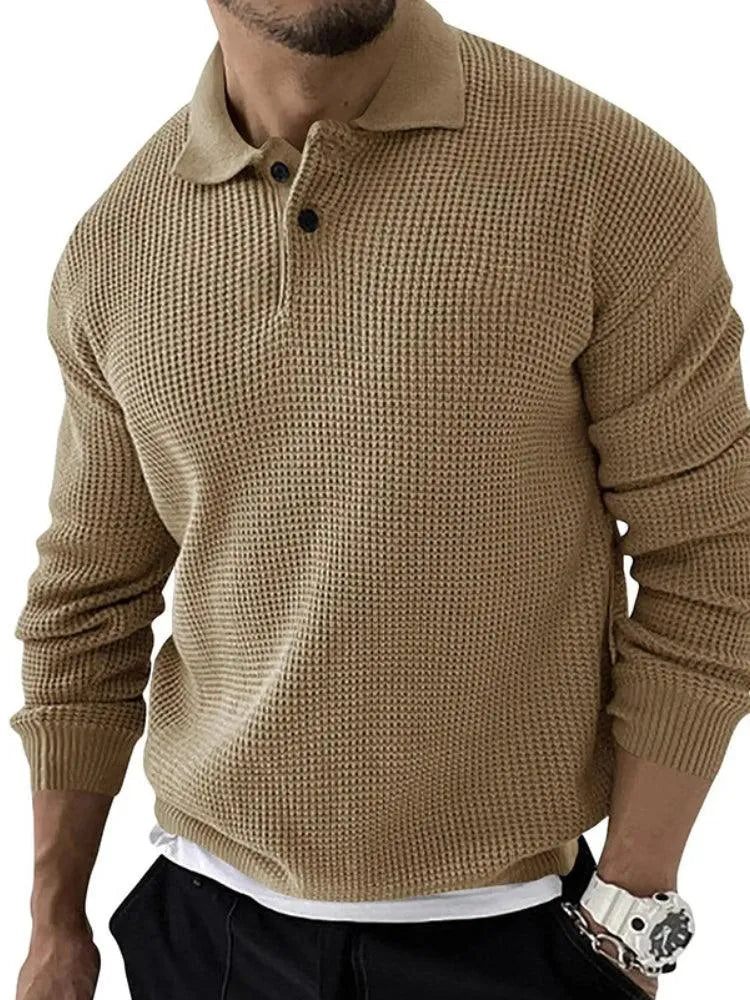 Polo Sweater Men - Timeless - Knitted - Perfect for Cold Days