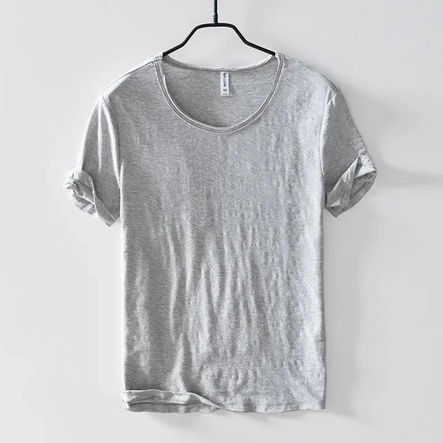 Retro Raw Edge T-shirt - Slim-Fit Casual - 100 % bomuld - Perfekt til enhver afslappet lejlighed